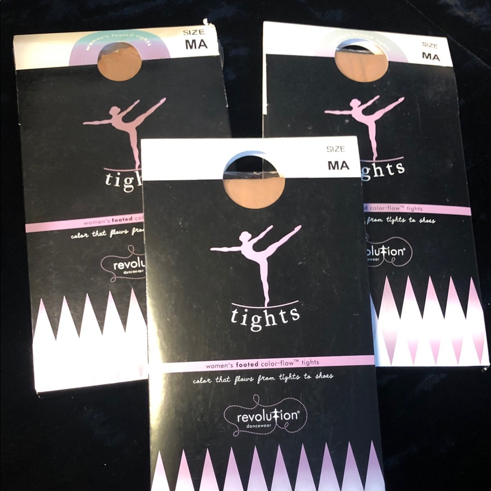 Revolution Dance Footed Tights Adult Medium suntan (3)